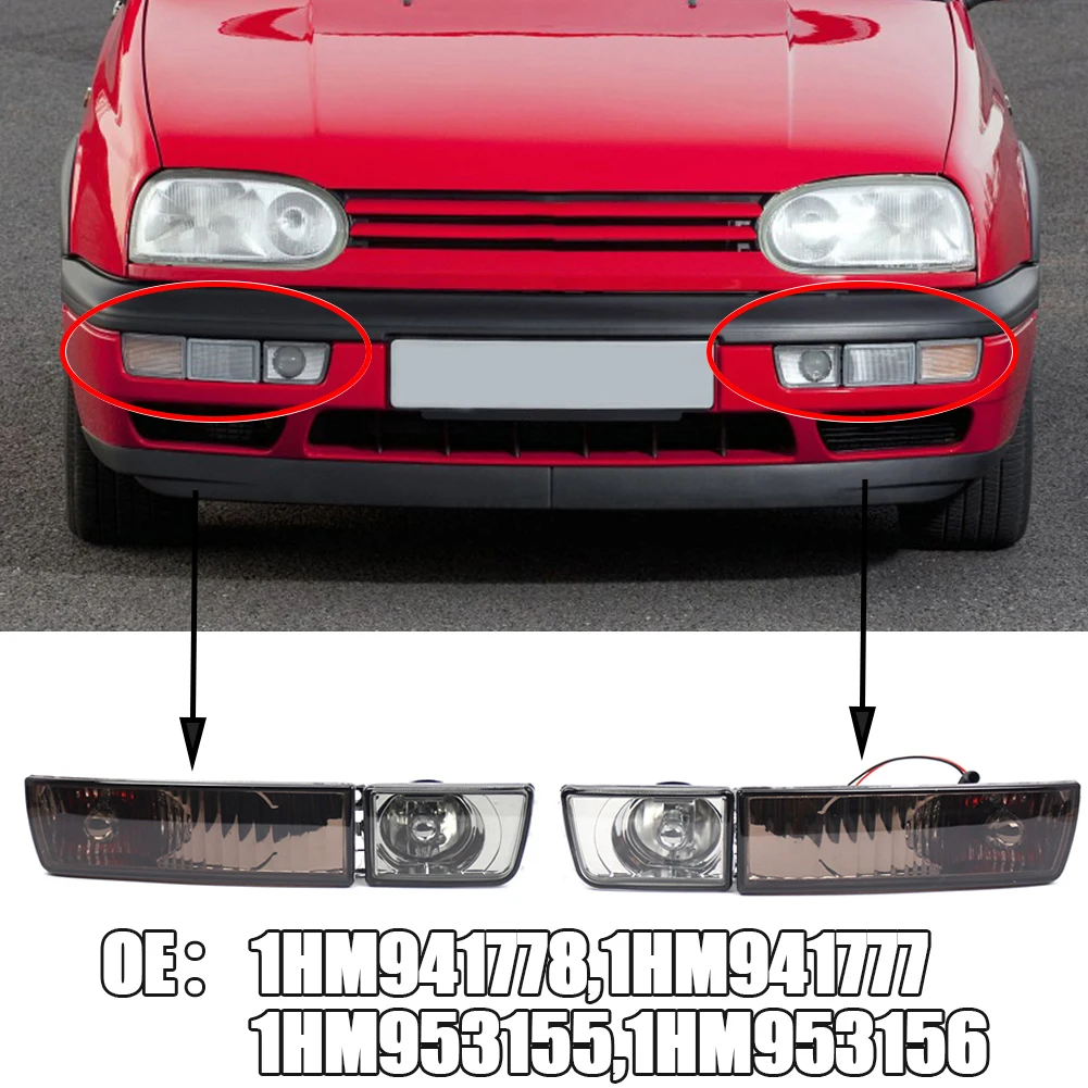 Smoked Front Bumper Fog Light + Turn Signal Lamp For Jetta MK3 For Golf 1993-1998 ABS Accessories For Vehicles
Smoked Front Bumper Fog Light + Turn Signal Lamp For Jetta MK3 For Golf 1993-1998 ABS Accessories For Vehicles