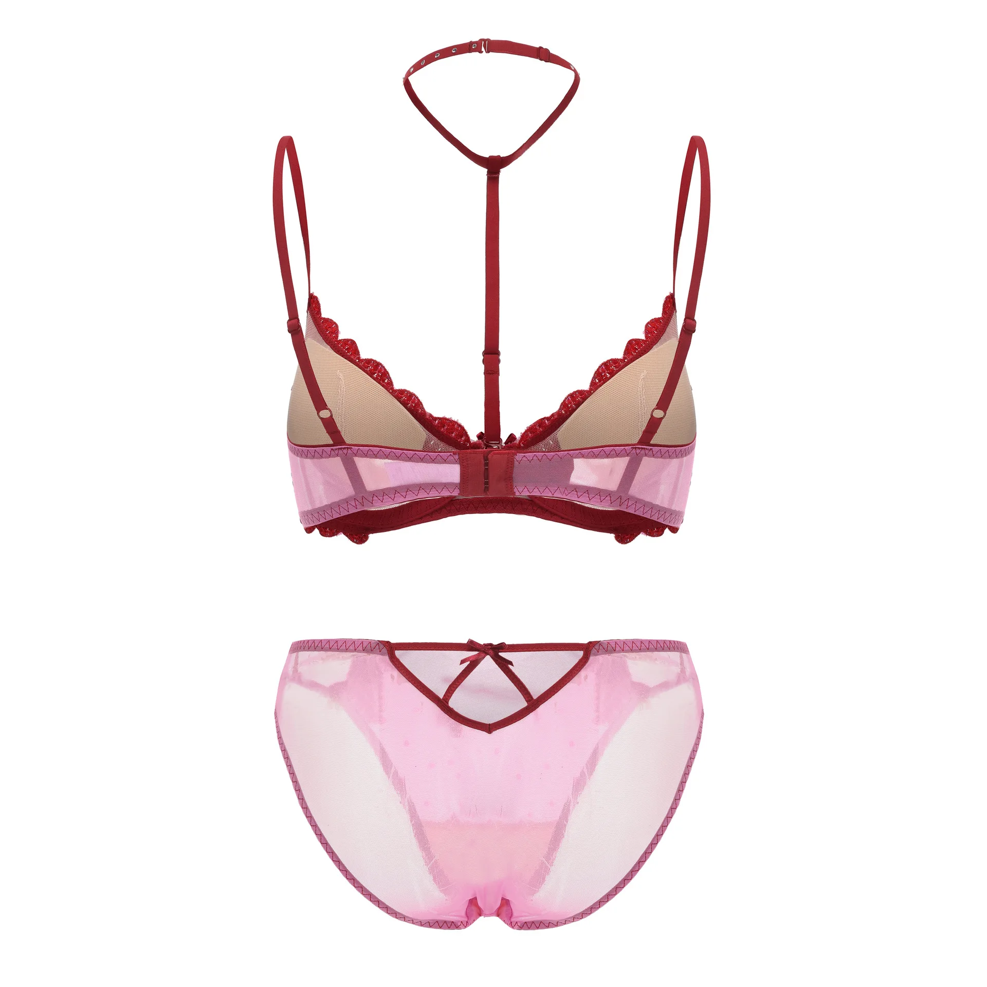 New hanging neck love net sand embroidery women's underwear gathered anti-sagging bra a dress three wear corset set
New hanging neck love net sand embroidery women's underwear gathered anti-sagging bra a dress three wear corset set