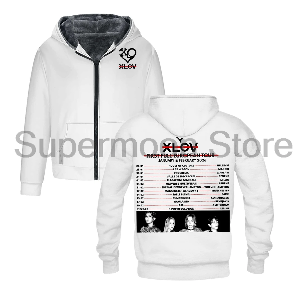 Худи на молнии Kpop XLOV First Full European Tour 2026, унисекс, с длинным рукавом, верхняя одежда, куртка-парка для женщин и мужчин
Худи на молнии Kpop XLOV First Full European Tour 2026, унисекс, с длинным рукавом, верхняя одежда, куртка-парка для женщин и мужчин
