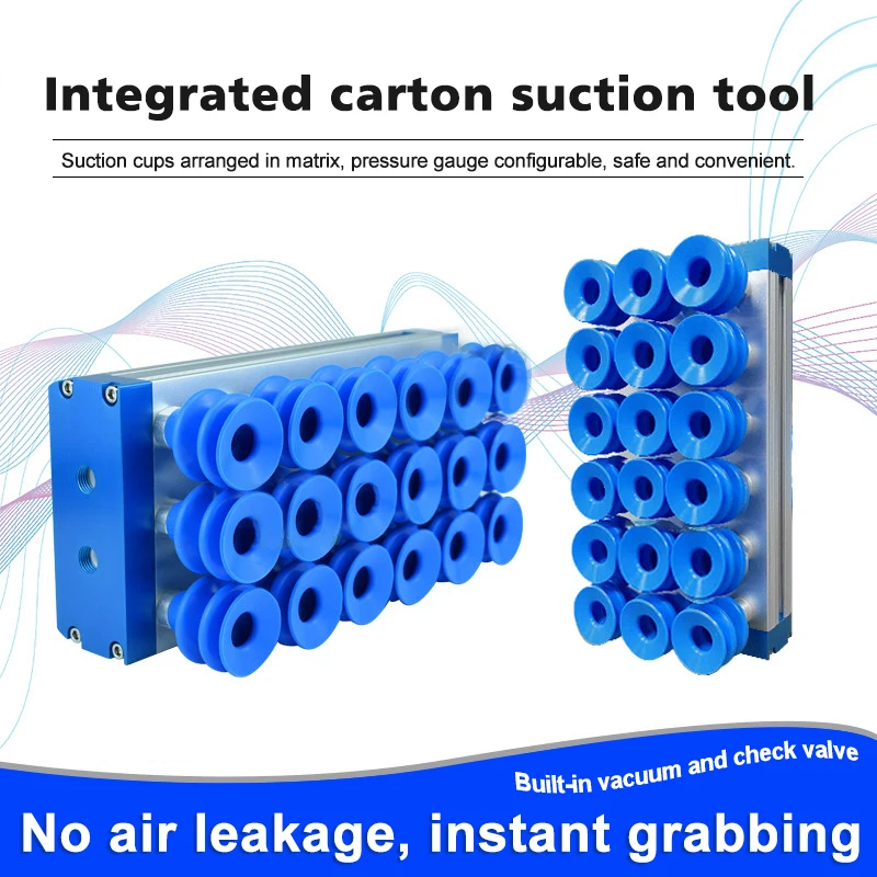 LADUNG Industrial Robotic Arm Palletizing Sponge Rectangle Integrated Pneumatic Vacuum powerful Suction Cup For Carton Handling
LADUNG Industrial Robotic Arm Palletizing Sponge Rectangle Integrated Pneumatic Vacuum powerful Suction Cup For Carton Handling