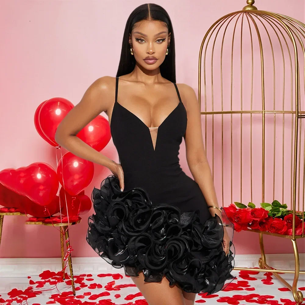 Dress for new year 2024 Sexy Party Flower Dress Women Fashion Solid Deep V-neck Suspender Birthday Party Evening Dress Women
Dress for new year 2024 Sexy Party Flower Dress Women Fashion Solid Deep V-neck Suspender Birthday Party Evening Dress Women