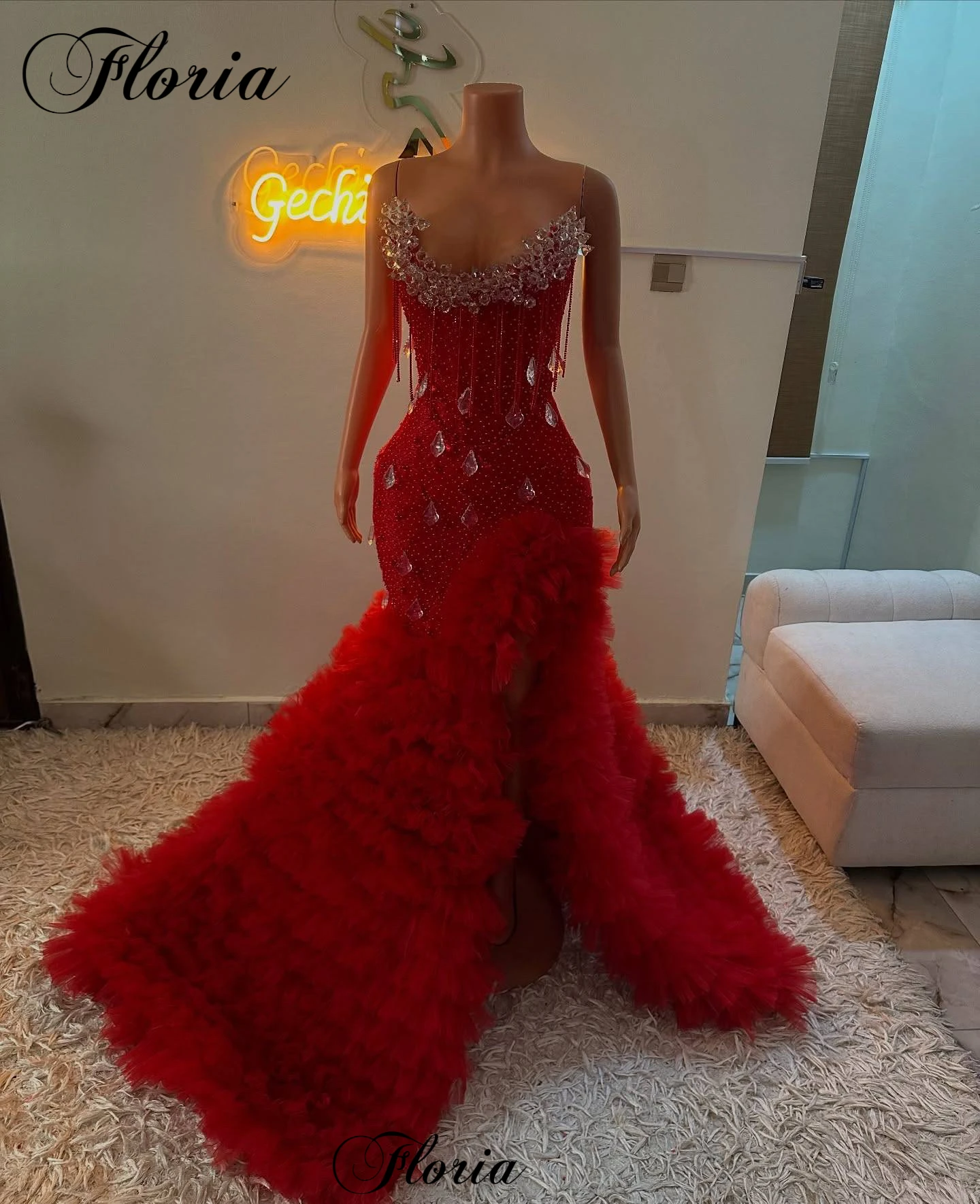 African Red Mermaid Evening Dresses For Black Girls Sweetheart Plus Size Celebrity Dresses Party Gown Robes De Soirée Customized
African Red Mermaid Evening Dresses For Black Girls Sweetheart Plus Size Celebrity Dresses Party Gown Robes De Soirée Customized