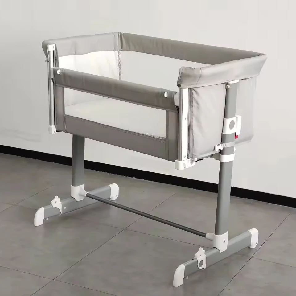 GlowMarModern High Quality Newborn Bed Side Mobile Crib Adjustable Height Sleeper Baby Crib for Baby Bedroom Furniture
GlowMarModern High Quality Newborn Bed Side Mobile Crib Adjustable Height Sleeper Baby Crib for Baby Bedroom Furniture