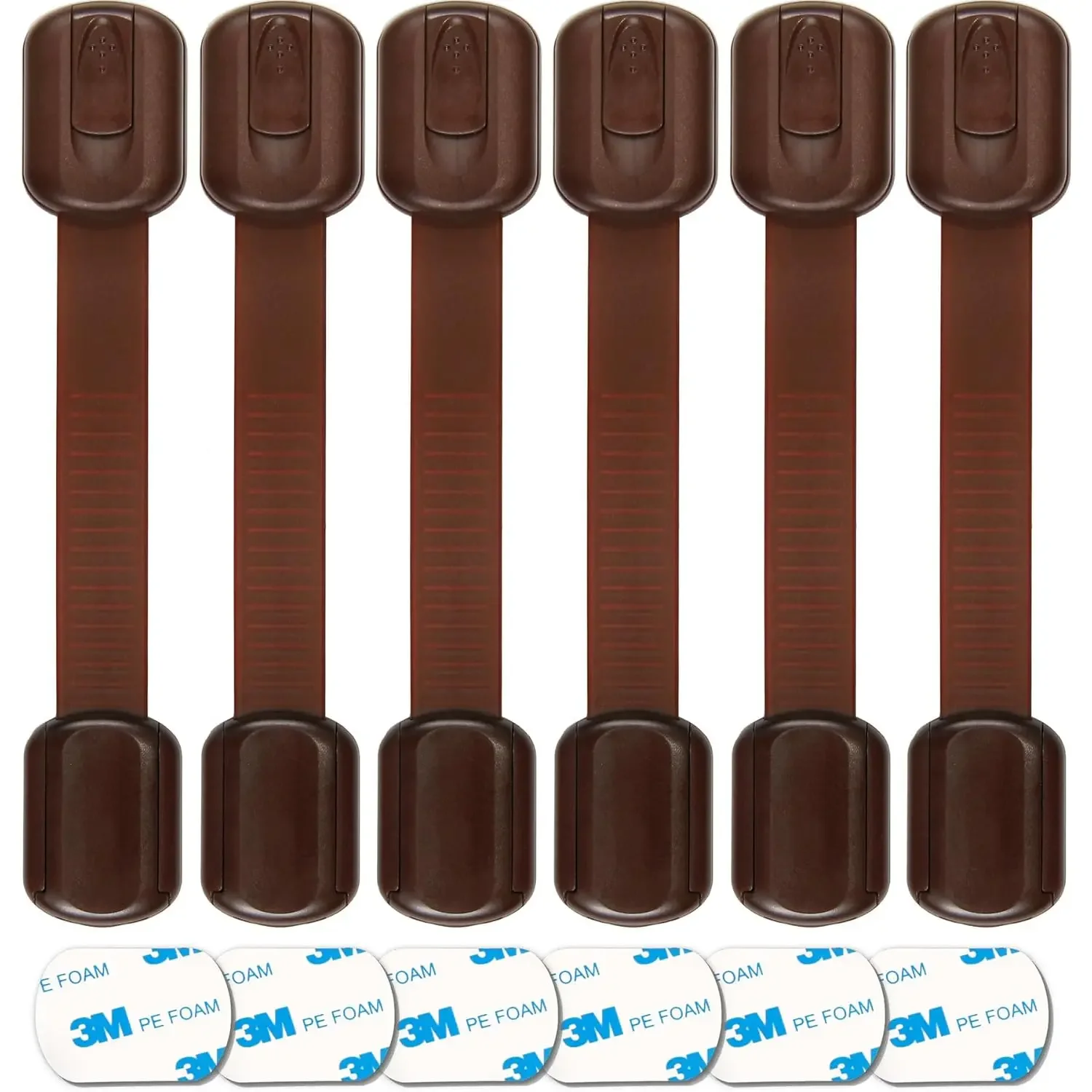 Childproof Drawer Locks – Adjustable Safety Straps for Cabinets, Cupboards, Ovens, Fridges – Brown – 6 Pack
Childproof Drawer Locks – Adjustable Safety Straps for Cabinets, Cupboards, Ovens, Fridges – Brown – 6 Pack