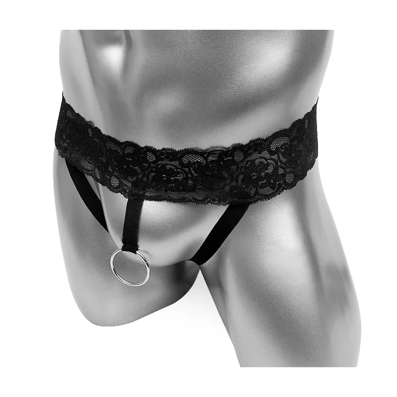 Men Low Rise Stretchy Floral Lace Thong with Cock Metal Ring Gay Sexy G-String Underwear Jockstrap Sissy Tanga Underpants
Men Low Rise Stretchy Floral Lace Thong with Cock Metal Ring Gay Sexy G-String Underwear Jockstrap Sissy Tanga Underpants