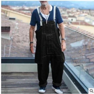 Уличная мужская однотонная джинсовая одежда с несколькими карманами, свободный повседневный потертый комбинезон 2024, мужские джинсы на подтяжках, брюки-карго 
Уличная мужская однотонная джинсовая одежда с несколькими карманами, свободный повседневный потертый комбинезон 2024, мужские джинсы на подтяжках, брюки-карго