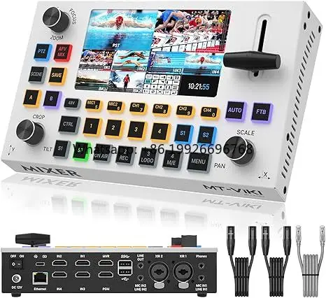 Live Streaming Video Switcher - 4 HDMI Inputs, 5.5-inch LCD Screen, PTZ Control, Chroma Key, USB 3.0 Streaming
Live Streaming Video Switcher - 4 HDMI Inputs, 5.5-inch LCD Screen, PTZ Control, Chroma Key, USB 3.0 Streaming