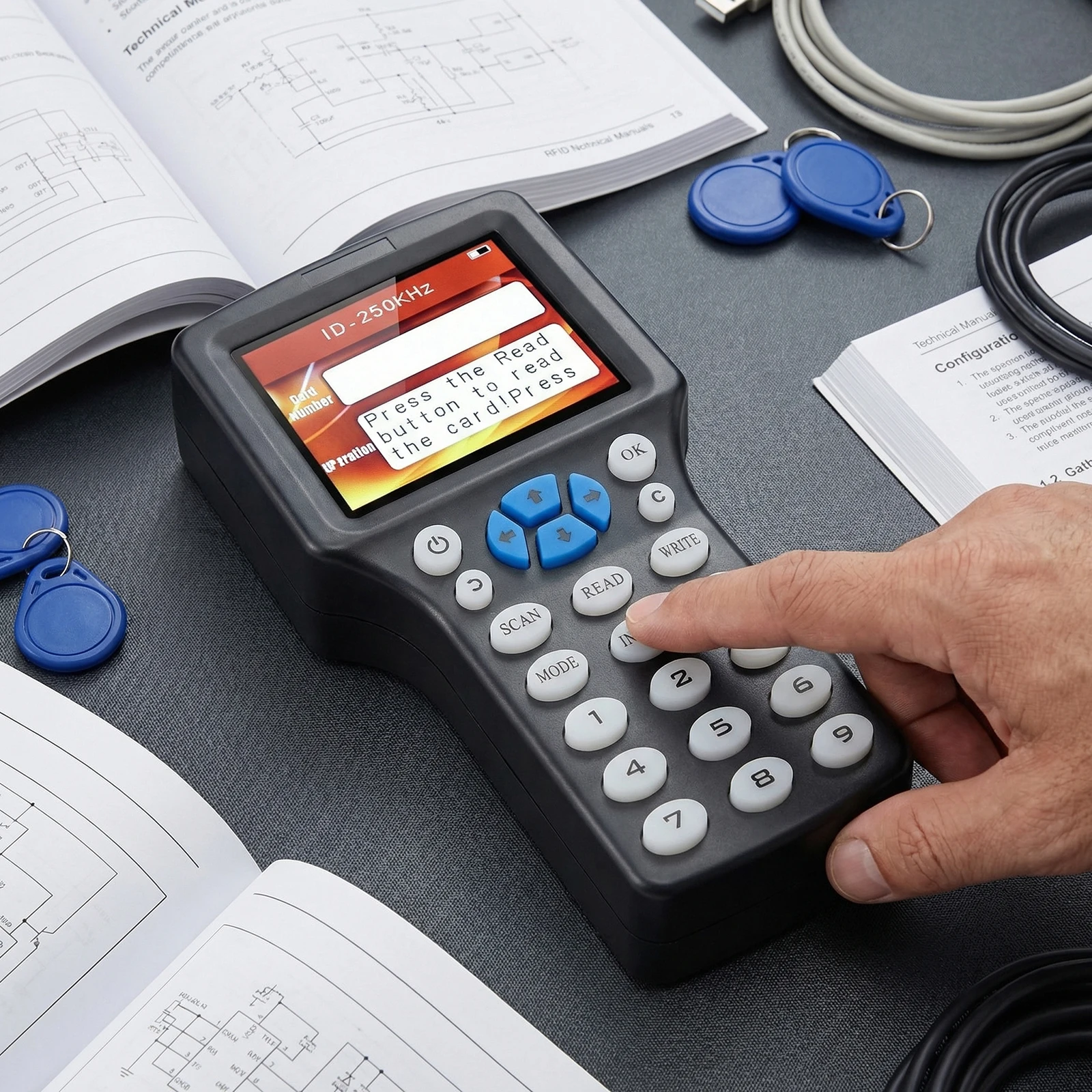 10 Muti-Frequency RFID Copier with USB RFID Reader Writer Duplicator with HD 3.2 Inch Full Color Screen for ID/IC/Proximity Card
10 Muti-Frequency RFID Copier with USB RFID Reader Writer Duplicator with HD 3.2 Inch Full Color Screen for ID/IC/Proximity Card