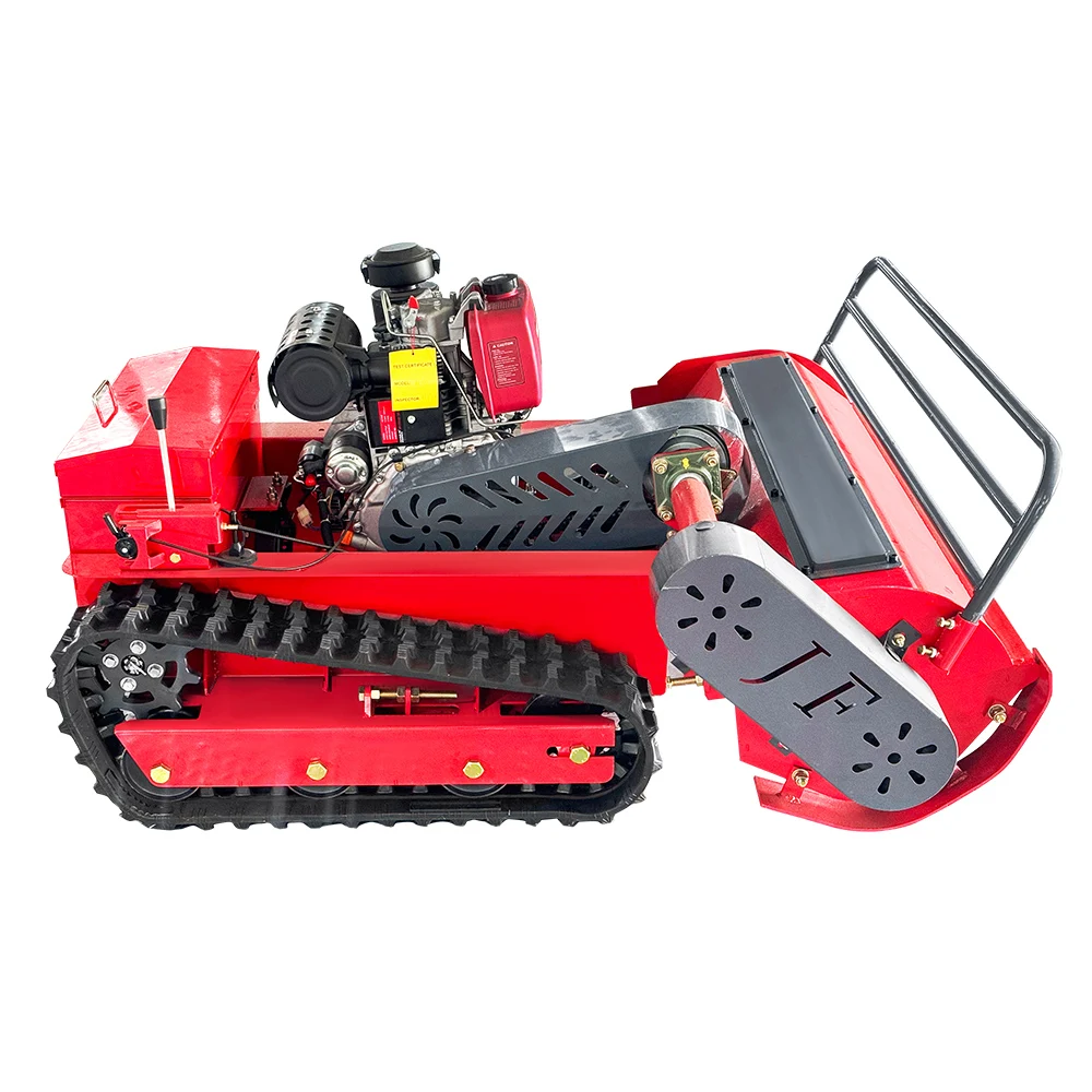 Gasoline Engine Small Robot Grass Cutter Cutting Width 800mm 1000mm 1200mm Remote Control Crawler Lawn Mower
Gasoline Engine Small Robot Grass Cutter Cutting Width 800mm 1000mm 1200mm Remote Control Crawler Lawn Mower