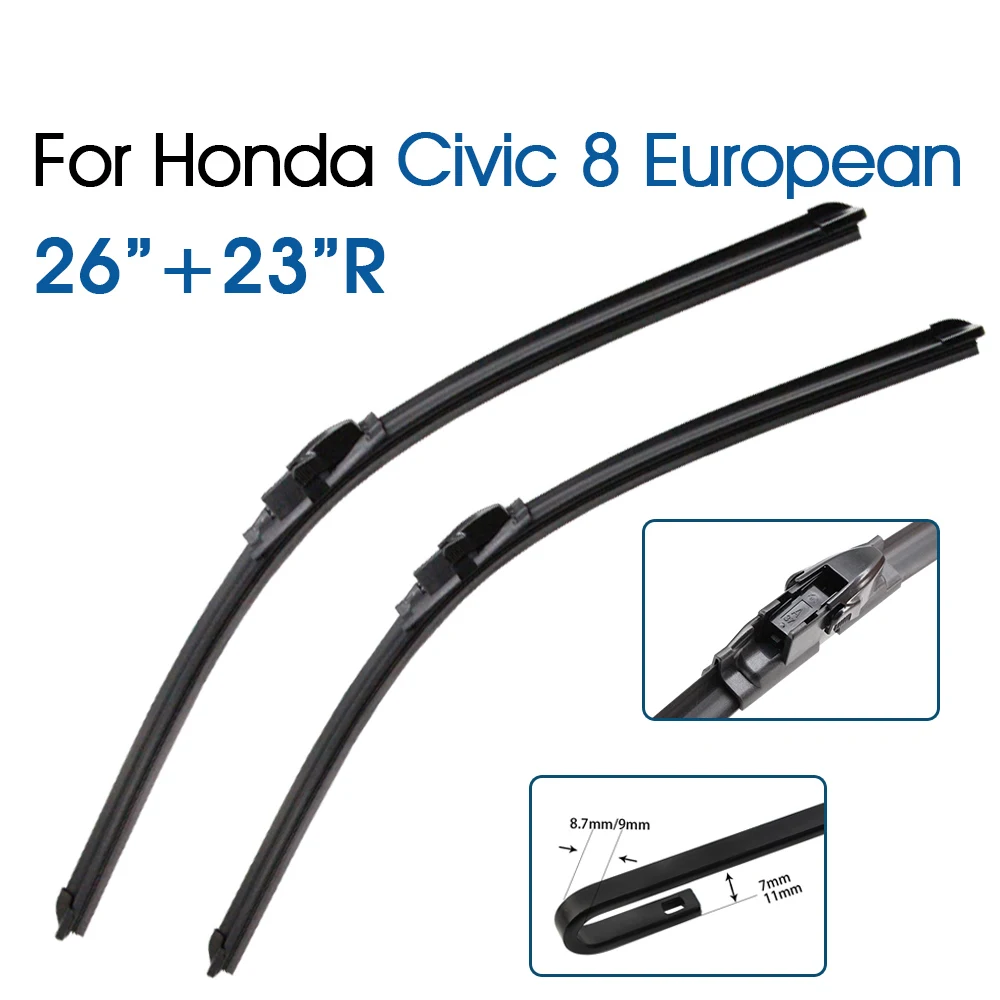 Car Wiper Blade Front Window Windscreen Windshield Wipers Blades For Honda Civic 8 European 26"+23R" 2005-2011 Auto Accessories
Car Wiper Blade Front Window Windscreen Windshield Wipers Blades For Honda Civic 8 European 26"+23R" 2005-2011 Auto Accessories