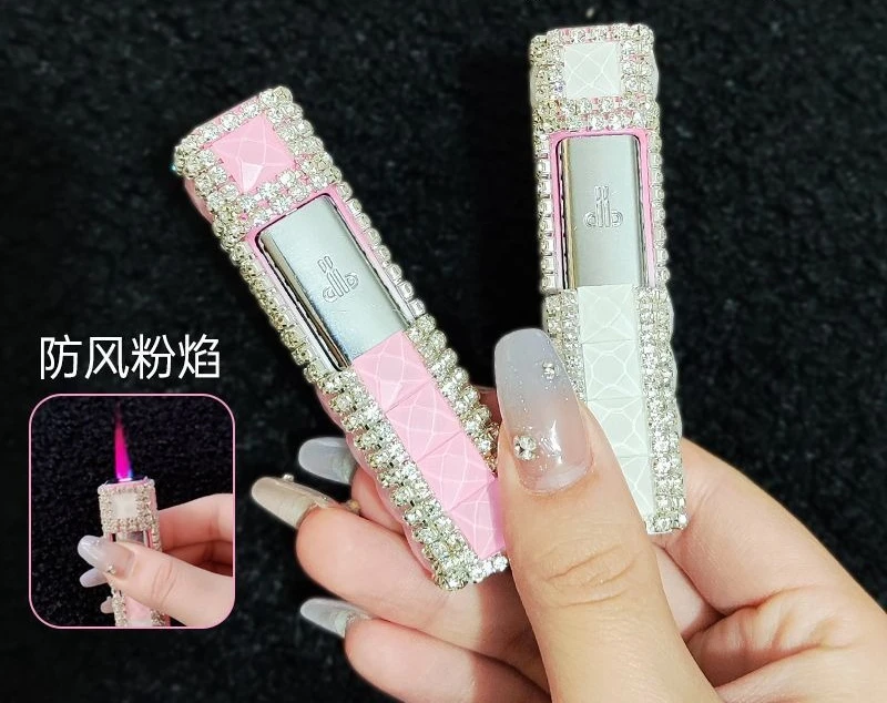 New High-end Crystal Rhinestone Lighter Windproof Red Flame Model Double-sided Press Lighter Gift
New High-end Crystal Rhinestone Lighter Windproof Red Flame Model Double-sided Press Lighter Gift