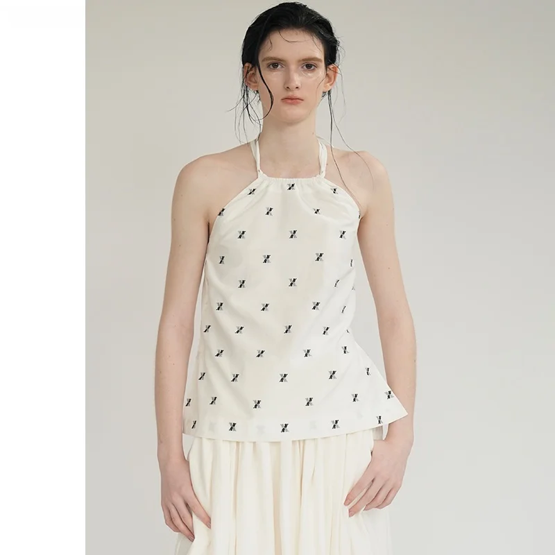 MDNOTE Women's Slim Fit Embroidered Decorative Ne Hanging Top Summer Spring New Sle ort Length Vest Strap
MDNOTE Women's Slim Fit Embroidered Decorative Ne Hanging Top Summer Spring New Sle ort Length Vest Strap