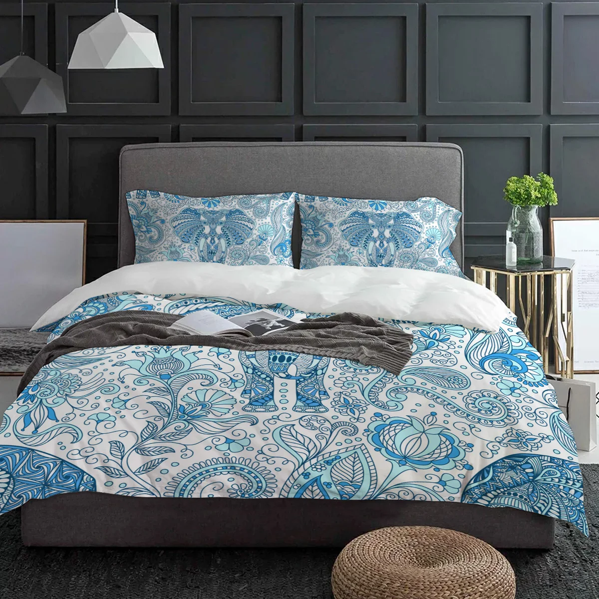 Bohemian Elephant Texture Flowers Duvet Cover With Pillow Case Custom 3pcs Bedding Set Quilt Cover Double Bed Home Textile
Bohemian Elephant Texture Flowers Duvet Cover With Pillow Case Custom 3pcs Bedding Set Quilt Cover Double Bed Home Textile
