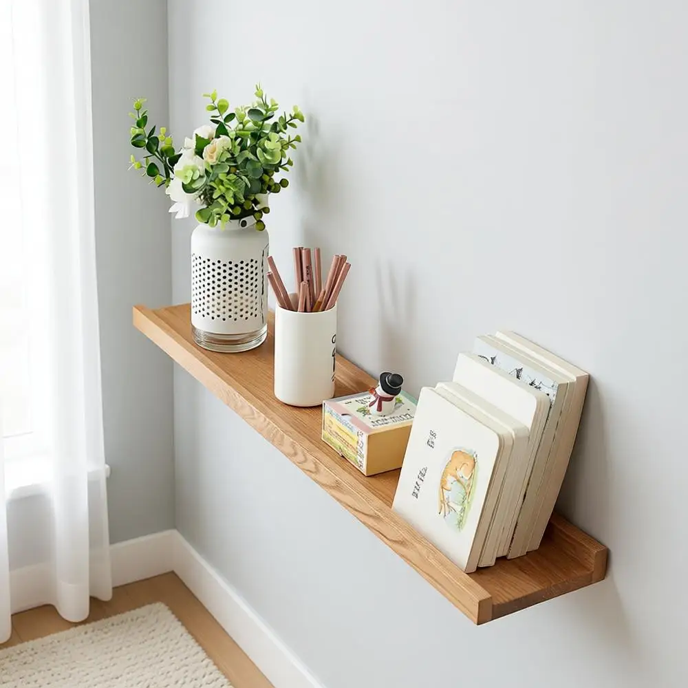 Oak Floating Shelves - Natural Wood Wall Mounted Display Picture Ledge - Wall Shelf for Home Office, Living Room, Bedroom - 4x32
Oak Floating Shelves - Natural Wood Wall Mounted Display Picture Ledge - Wall Shelf for Home Office, Living Room, Bedroom - 4x32