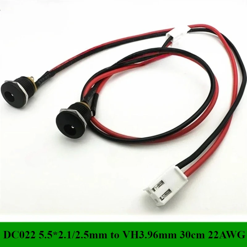 DC Power Connector 5.5*2.1/2.5mm Female Jack Socket Panel Mount Adapter Connectors DC022 to VH3.96 2P 30cm 22AWG Electronic Wire
DC Power Connector 5.5*2.1/2.5mm Female Jack Socket Panel Mount Adapter Connectors DC022 to VH3.96 2P 30cm 22AWG Electronic Wire