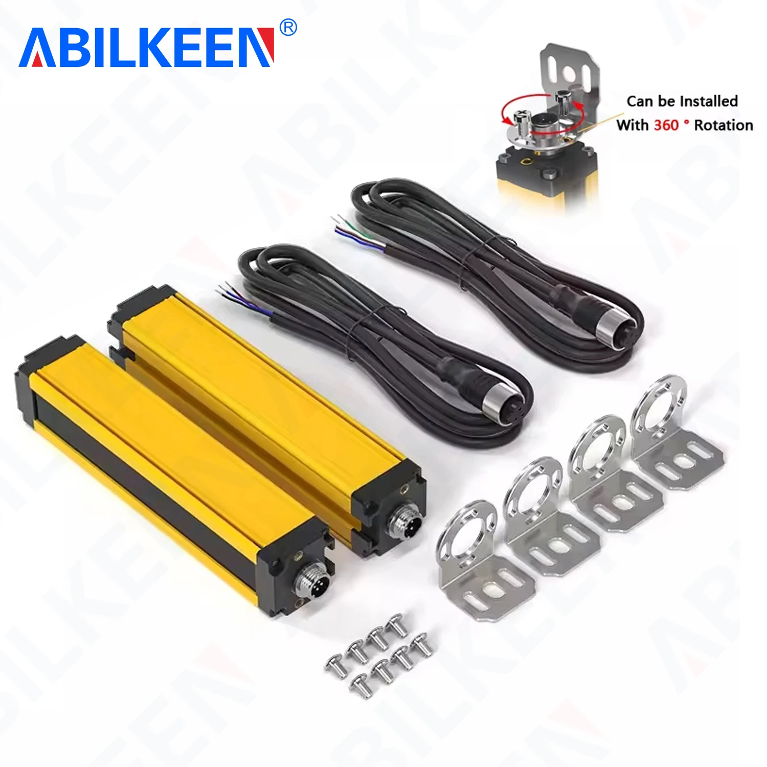 ABILKEEN Safety Light Grating Curtain Sensor DC12-24V Beams Beam Pitch 20MM 4-24 Beams Infrared Photoelectric Sensor Switch
ABILKEEN Safety Light Grating Curtain Sensor DC12-24V Beams Beam Pitch 20MM 4-24 Beams Infrared Photoelectric Sensor Switch