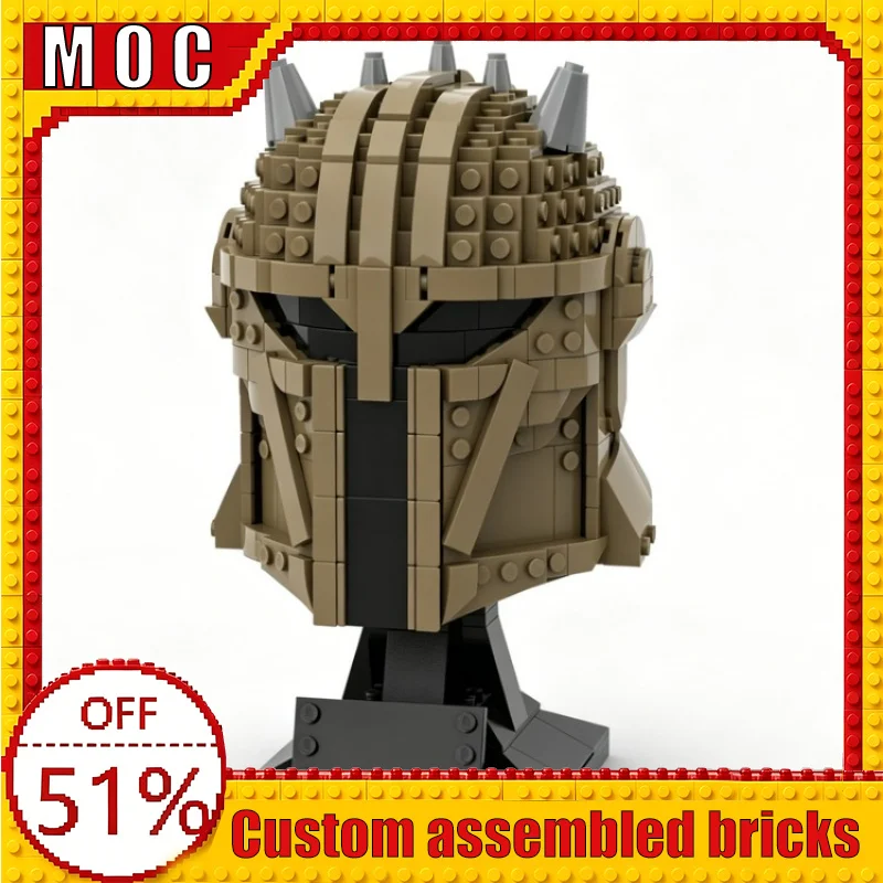 766PCS Sci-Fi The Armorer Helmet Helmet Collection Style Custom Building Blocks MOC Model Educational Assembly Toy Birthday Gift
766PCS Sci-Fi The Armorer Helmet Helmet Collection Style Custom Building Blocks MOC Model Educational Assembly Toy Birthday Gift