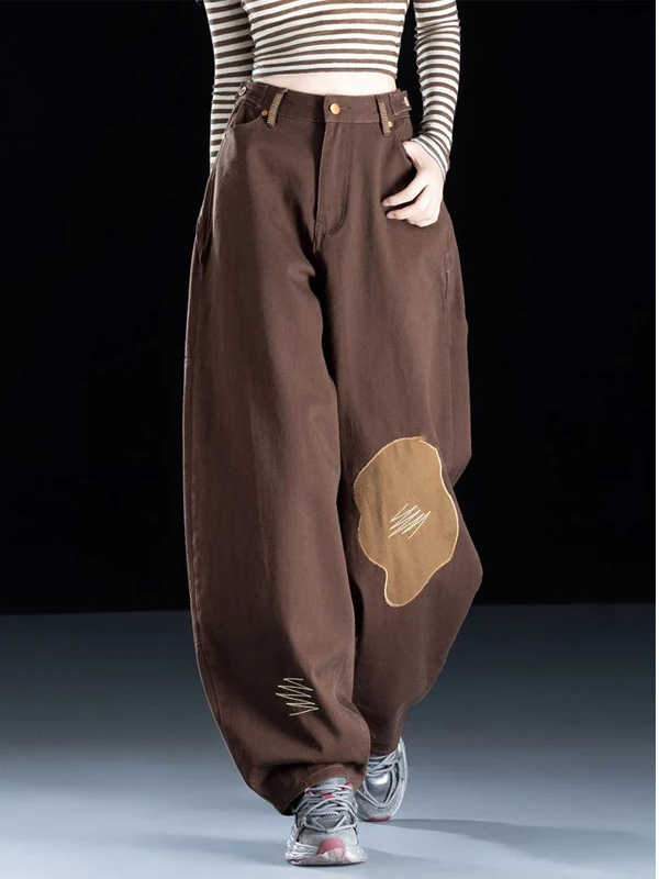 Trendy High Waist Wide Leg Pants Women's Spring Thiened Loose Lazy Sle Trousers Knife Patchwork Embroidery Jeans
Trendy High Waist Wide Leg Pants Women's Spring Thiened Loose Lazy Sle Trousers Knife Patchwork Embroidery Jeans