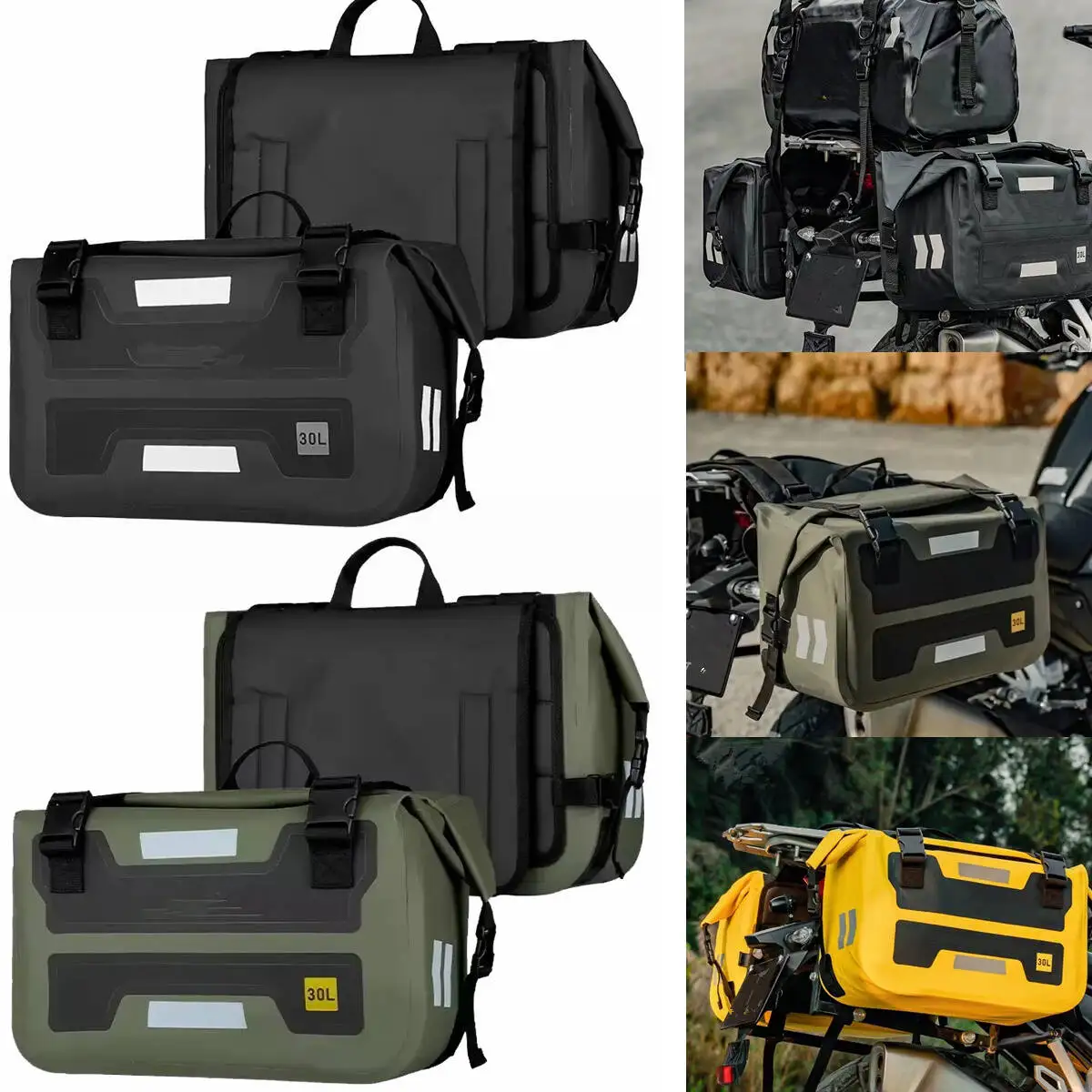 Универсальные мотоциклетные водонепроницаемые хвостовые сумки, сумки на заднее сиденье, велосипедная дорожная сумка для кемпинга, седельные сумки, боковые сумки для хранения багажа
Универсальные мотоциклетные водонепроницаемые хвостовые сумки, сумки на заднее сиденье, велосипедная дорожная сумка для кемпинга, седельные сумки, боковые сумки для хранения багажа