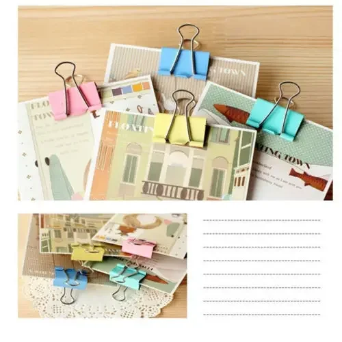 Colorful Metal Binder Clips - 50-Pack Assorted Medium/Large Bulldog Clips, Secure Paper Holding for Files, Notebooks & Crafts
Colorful Metal Binder Clips - 50-Pack Assorted Medium/Large Bulldog Clips, Secure Paper Holding for Files, Notebooks & Crafts