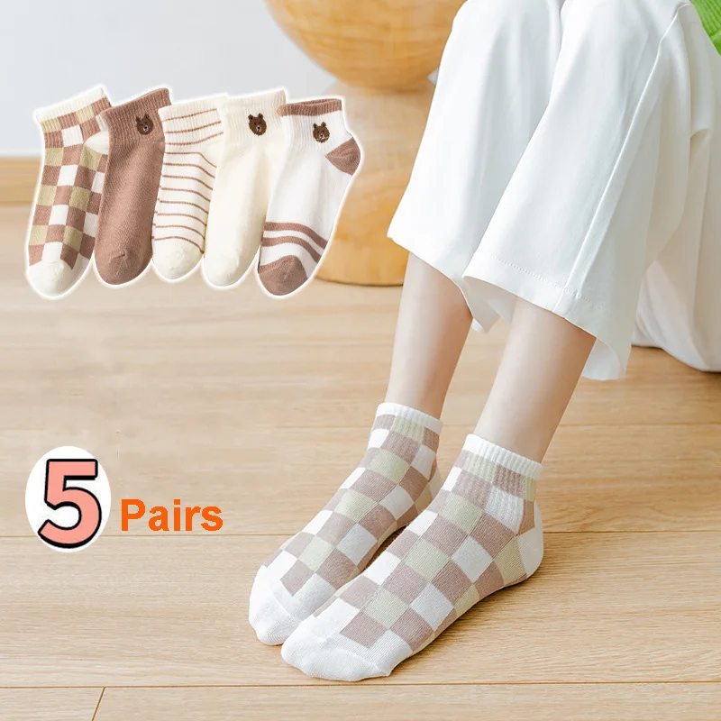 5 Pairs Women Short Socks Vintage Style Flower 3D Textured Ankle Socks Low Cut Hosiery for Women Spring Summer Thin Socks Girls
5 Pairs Women Short Socks Vintage Style Flower 3D Textured Ankle Socks Low Cut Hosiery for Women Spring Summer Thin Socks Girls