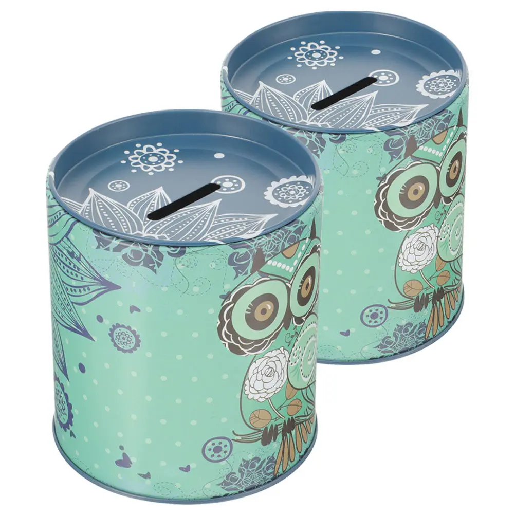 2PCS Piggy Bank Tin Owl Piggy Bank Reusable Present Piggy Bank Coin Pattern Birthday Present for Boys Girls
2PCS Piggy Bank Tin Owl Piggy Bank Reusable Present Piggy Bank Coin Pattern Birthday Present for Boys Girls