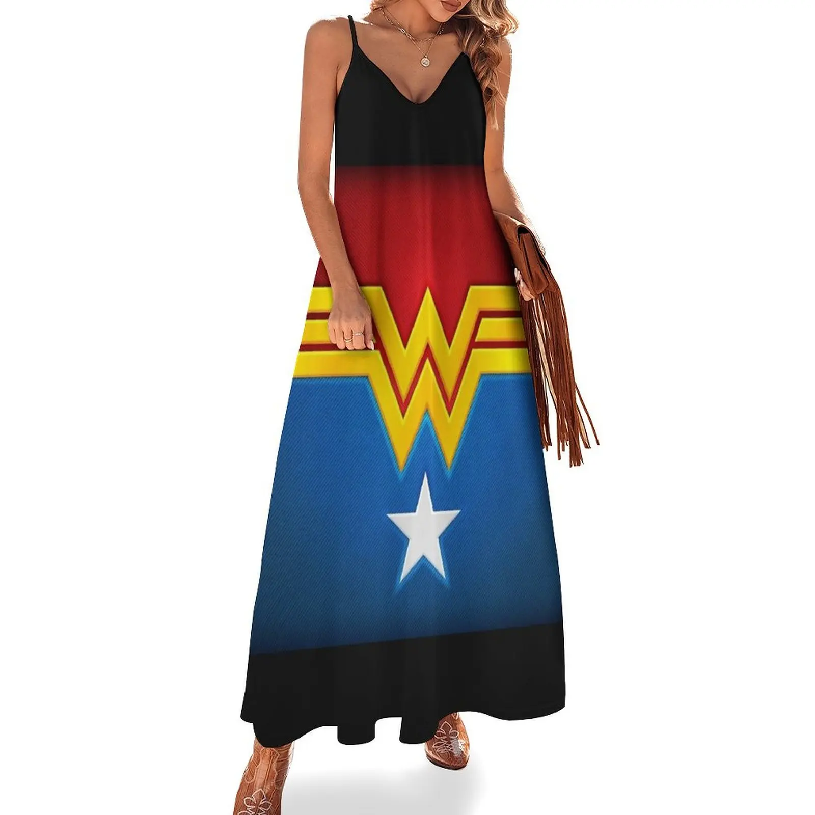Wonderful Girl Red Gold blue logo Sleeveless Dress clothes womans clothing Dress
Wonderful Girl Red Gold blue logo Sleeveless Dress clothes womans clothing Dress