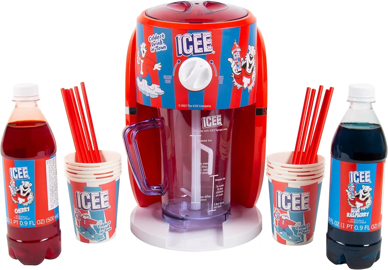 Slushie Snow Cone Machine Bundle. Genuine Home Countertop Slushie Ice Shaver, 2-Pack Syrups & 20 Paper Cups & S
Slushie Snow Cone Machine Bundle. Genuine Home Countertop Slushie Ice Shaver, 2-Pack Syrups & 20 Paper Cups & S