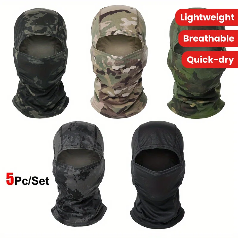 5-piece Breathable Quick Drying Full Face Mask With Uv Protection Function, Cycling Mask
5-piece Breathable Quick Drying Full Face Mask With Uv Protection Function, Cycling Mask