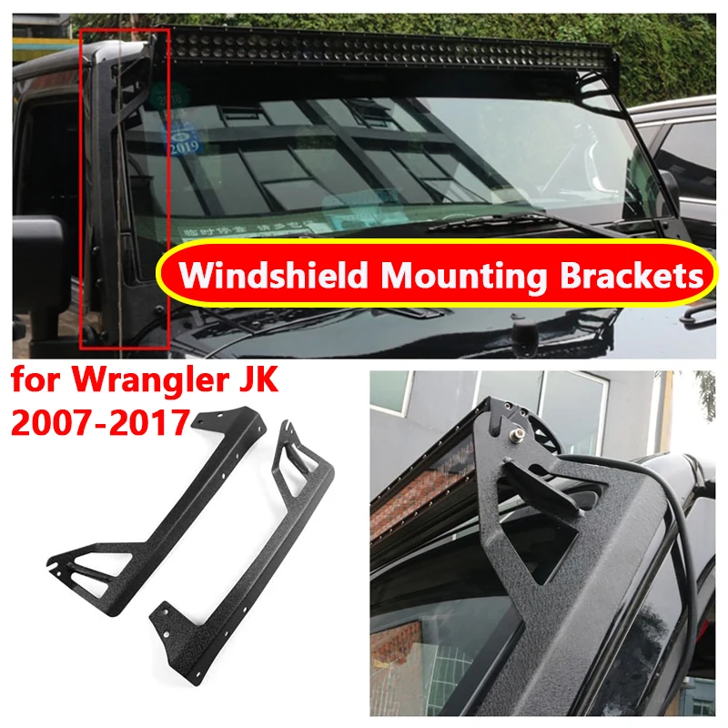 2Pcs/set 50 inches Black LED Light Bar Windshield Mounting Brackets fit for Wrangler JK 2007-2017 Car Light Accessories
2Pcs/set 50 inches Black LED Light Bar Windshield Mounting Brackets fit for Wrangler JK 2007-2017 Car Light Accessories