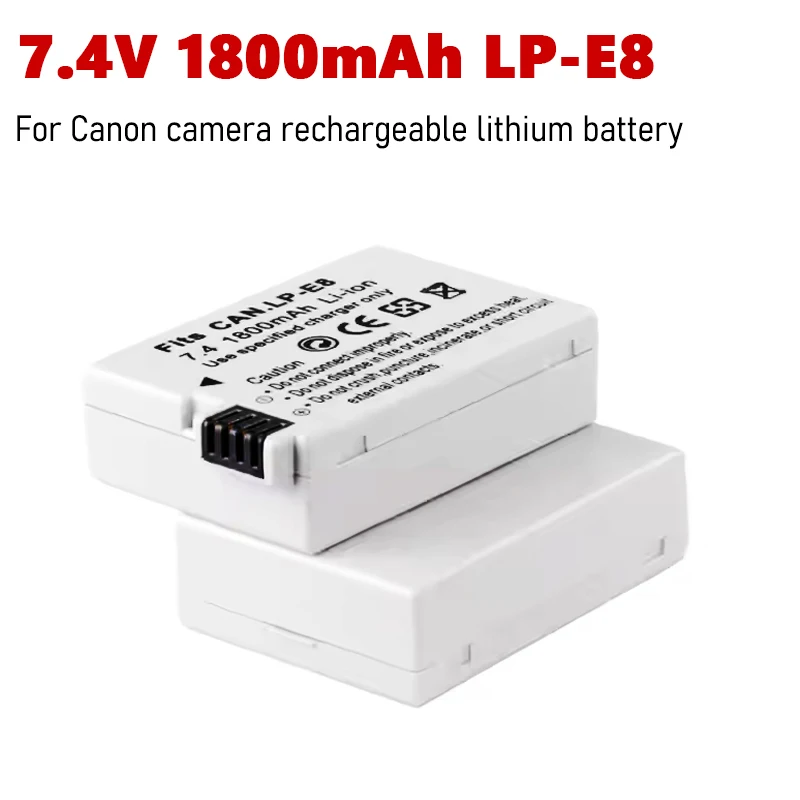 LP-E8 LPE8 Camera Battery 1800mAh Rechargeable Lithium Batteries for Canon EOS Rebel T3i T2i T4i T5i 600D 550D 650D 700D Kiss X5
LP-E8 LPE8 Camera Battery 1800mAh Rechargeable Lithium Batteries for Canon EOS Rebel T3i T2i T4i T5i 600D 550D 650D 700D Kiss X5
