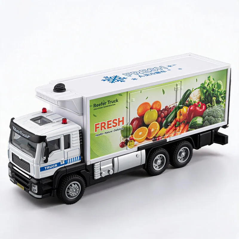 1:50 Spray version of fruit and vegetable refrigerator car alloy car model force acousto-optic storage transportation theme car
1:50 Spray version of fruit and vegetable refrigerator car alloy car model force acousto-optic storage transportation theme car