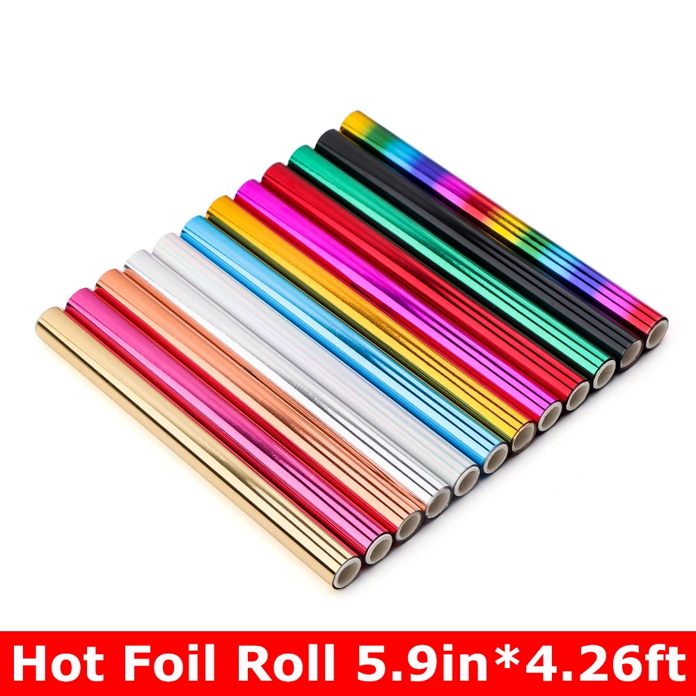 5.9In*4.26Ft Heat Activated Foil Solids Holographicsfor Colors Thermal Foil for Diy Scrapbooking Paper Cards Craft 12Rolls/pack
5.9In*4.26Ft Heat Activated Foil Solids Holographicsfor Colors Thermal Foil for Diy Scrapbooking Paper Cards Craft 12Rolls/pack