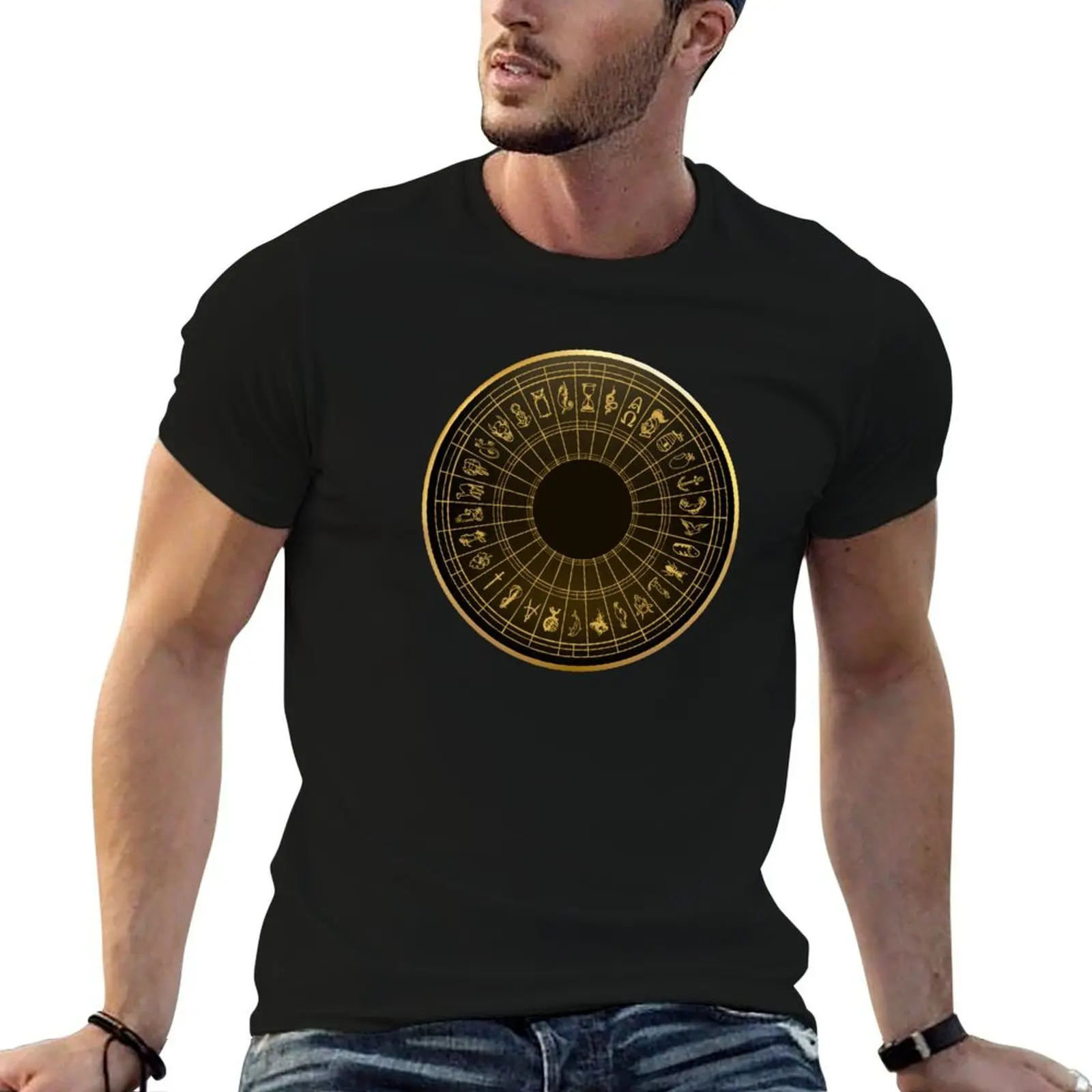 Alethiometer Golden Symbols T-Shirt man t shirt designer t shirt men 100% cotton luxury brand T-Shirt
Alethiometer Golden Symbols T-Shirt man t shirt designer t shirt men 100% cotton luxury brand T-Shirt