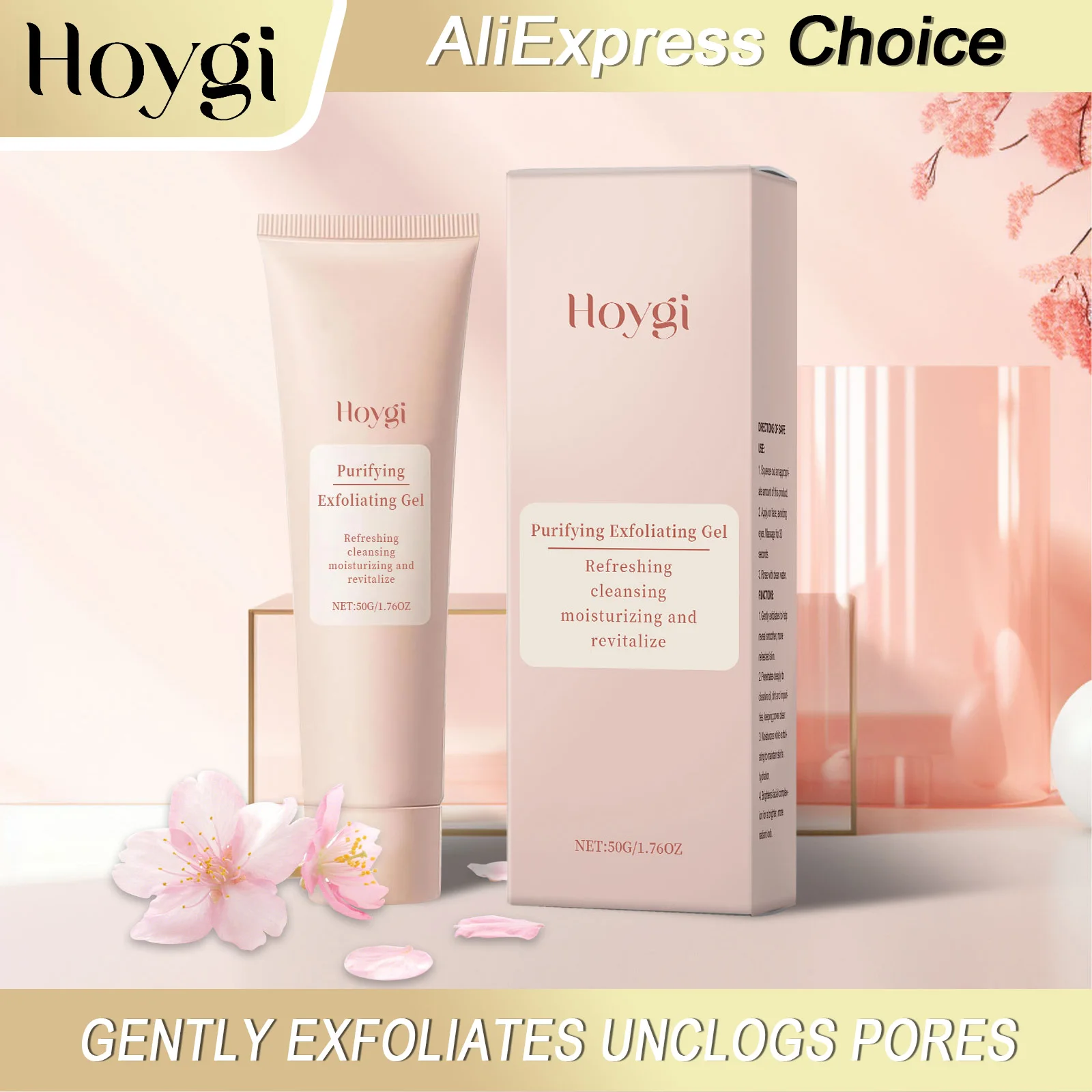 HOYGI Sakura Exfoliating Gel Facial Cleansing Pores Moisturizing Gentle Exfoliate Oil Control Reduce Blackheads Smooth Skin Care
HOYGI Sakura Exfoliating Gel Facial Cleansing Pores Moisturizing Gentle Exfoliate Oil Control Reduce Blackheads Smooth Skin Care