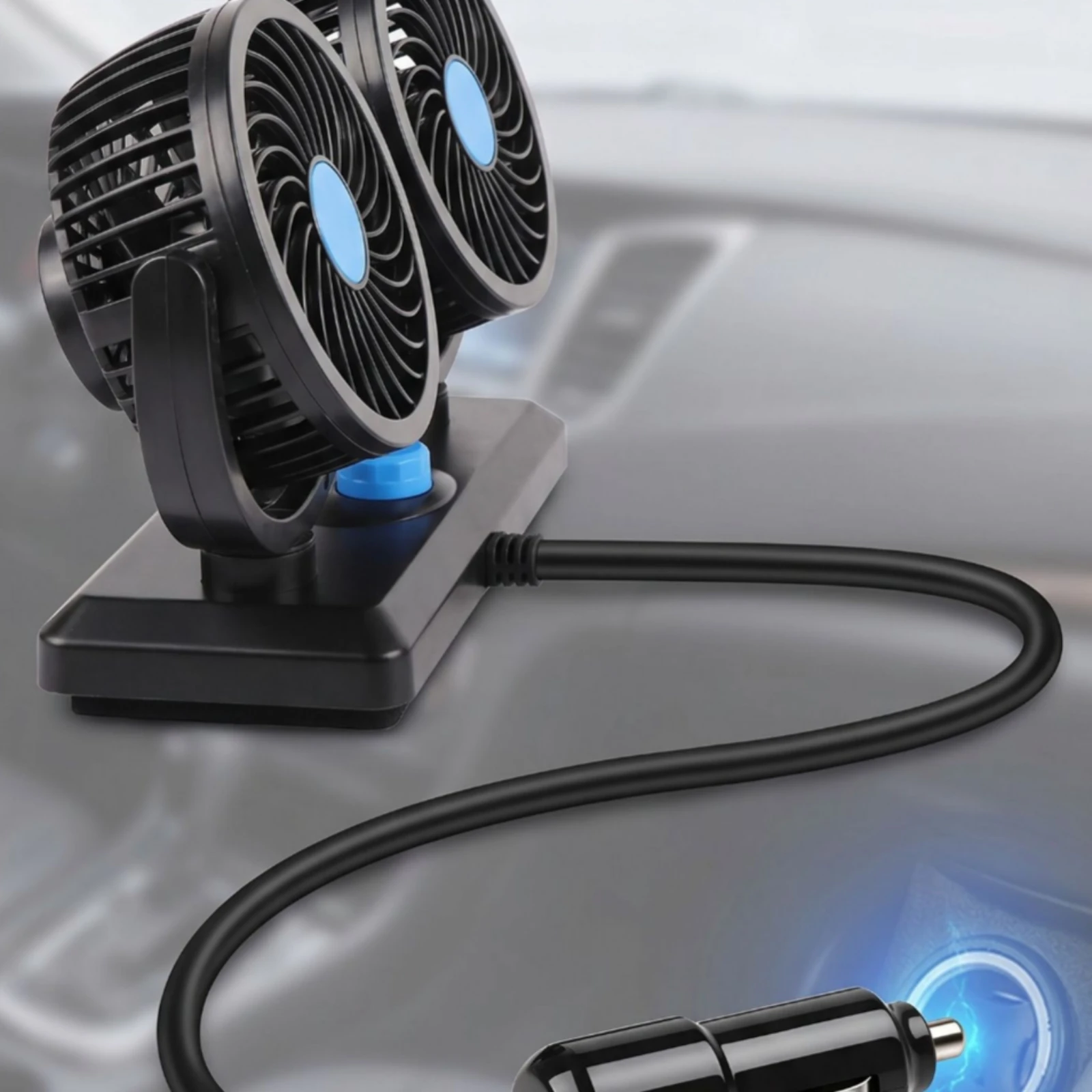 twinHead Car Fan Adjustable Air Circulation 360 Degree Rotatable Car Fan Control Knob
twinHead Car Fan Adjustable Air Circulation 360 Degree Rotatable Car Fan Control Knob