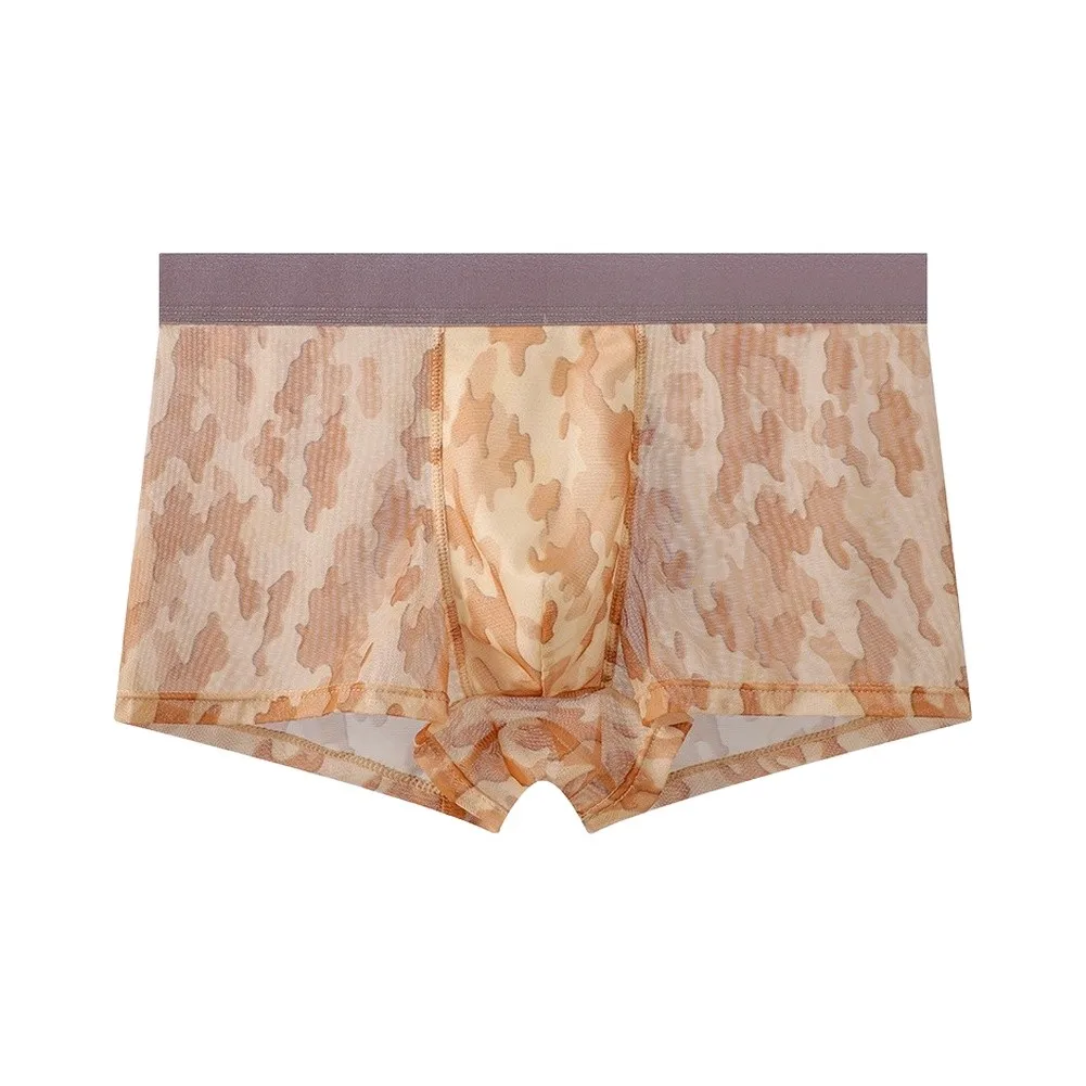 Men's Camouflage Print Boxer Shorts Sleep Underpants Homewear Panties Trunk Sexy Boys Thin Flat Corner Panties
Men's Camouflage Print Boxer Shorts Sleep Underpants Homewear Panties Trunk Sexy Boys Thin Flat Corner Panties