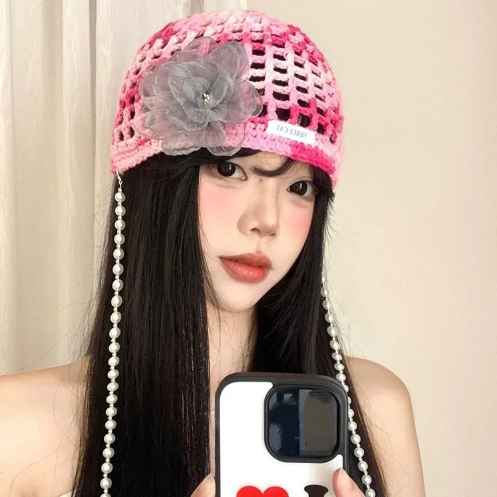 Bohemian Style Crochet Tassel Beanies Hat Hollow Dopamine Color Flower Pullover Cap Handmade Weave Bow Pearl Beanie Cap
Bohemian Style Crochet Tassel Beanies Hat Hollow Dopamine Color Flower Pullover Cap Handmade Weave Bow Pearl Beanie Cap