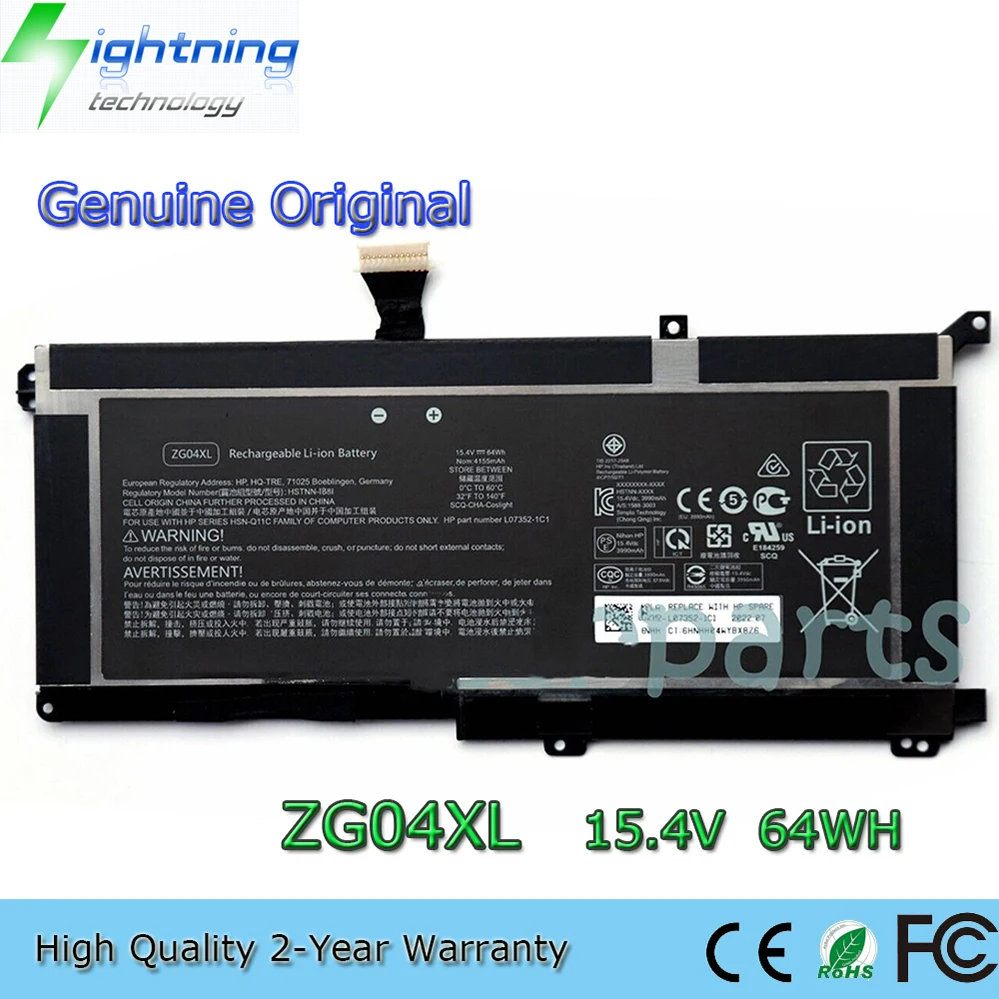 Genuine 15.4V 64Wh ZG04XL Laptop Battery for HP EliteBook 1050 G1 HSTNN-IB8I L07045-855 L07046-855 
Genuine 15.4V 64Wh ZG04XL Laptop Battery for HP EliteBook 1050 G1 HSTNN-IB8I L07045-855 L07046-855