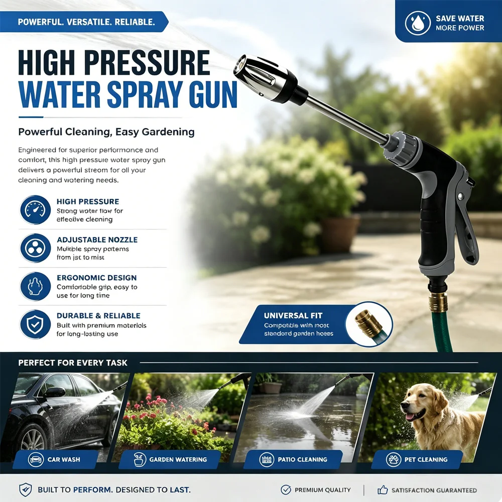 1PCS Car Wash High Pressure Water Gun Spray Nozzle Car Washers For Auto Home Garden Portable Washer Car Cleaning Accessories
1PCS Car Wash High Pressure Water Gun Spray Nozzle Car Washers For Auto Home Garden Portable Washer Car Cleaning Accessories