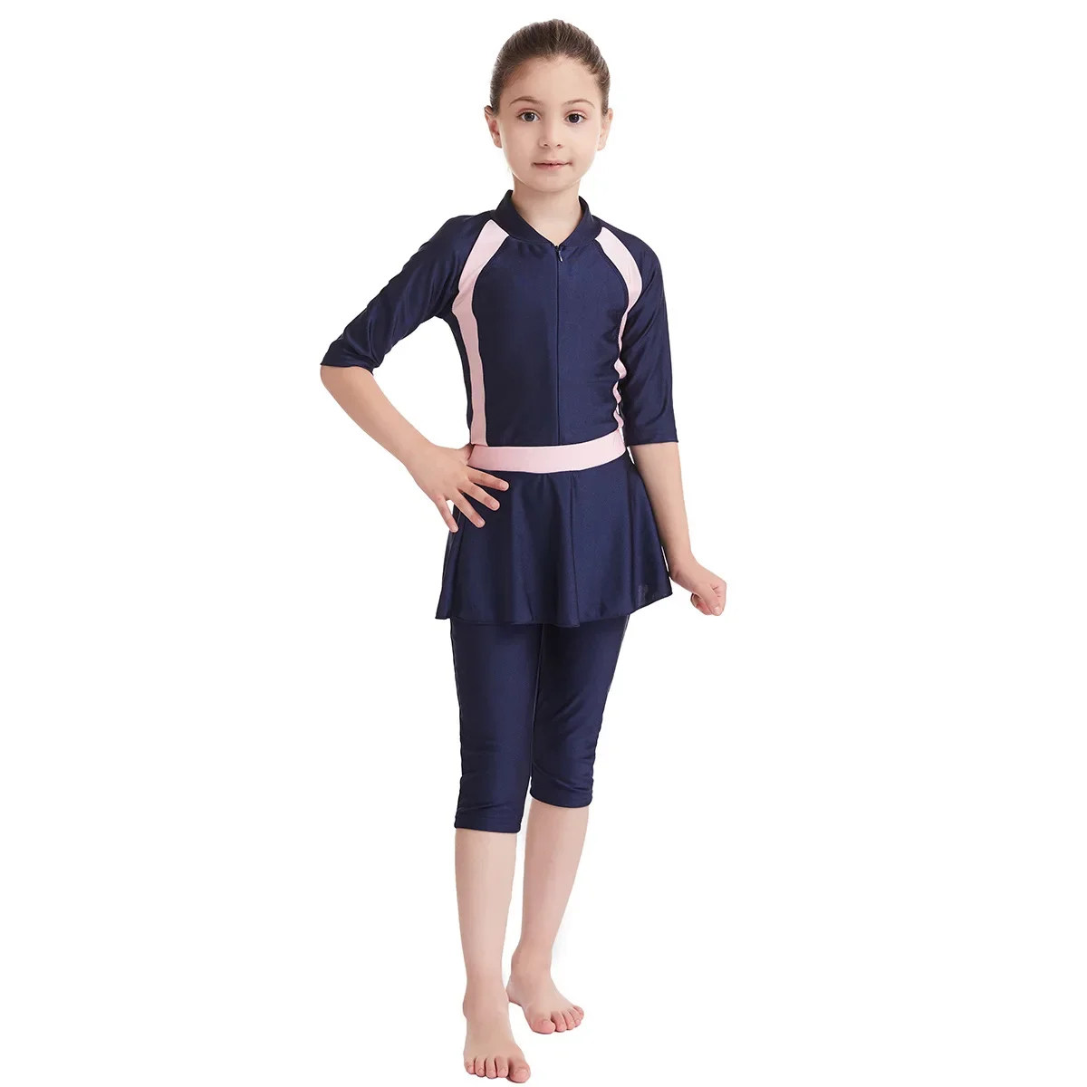 Muslim Swimwear Girl Cap Jumpsuit Skirt 3Pcs Modest Swimsuit for Girls Bath Swimming Suit Arab Islamic Baby Teens Kids Beachwear
Muslim Swimwear Girl Cap Jumpsuit Skirt 3Pcs Modest Swimsuit for Girls Bath Swimming Suit Arab Islamic Baby Teens Kids Beachwear