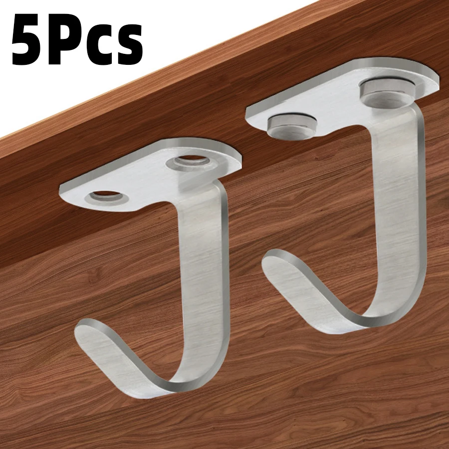 5Pcs Heavy Duty Hooks Robe Hanger Clothes Towel Hook Stainless Steel Screw Mounted Ceiling Hooks For Kitchen Home Accessories
5Pcs Heavy Duty Hooks Robe Hanger Clothes Towel Hook Stainless Steel Screw Mounted Ceiling Hooks For Kitchen Home Accessories
