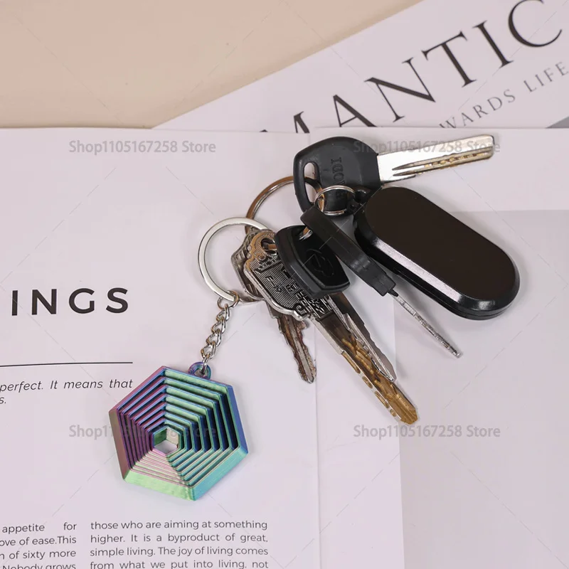1 piece 3D Printed Hexagonal Finger Spinner Keychain,portable decompression item with free fingertip deformation
1 piece 3D Printed Hexagonal Finger Spinner Keychain,portable decompression item with free fingertip deformation