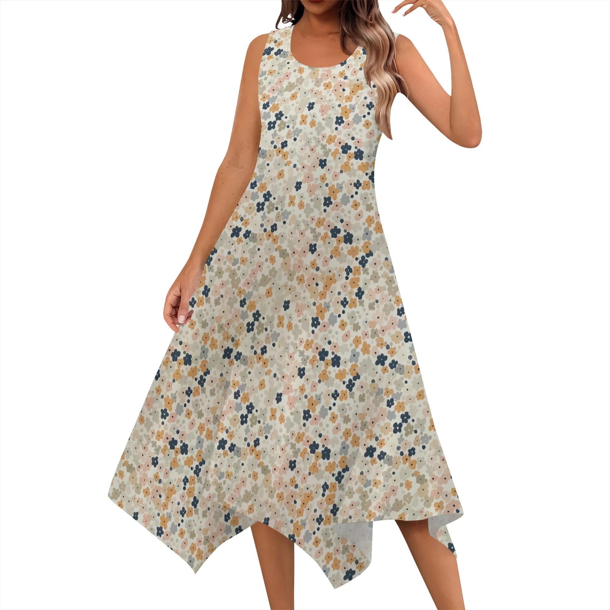 Women Summer Ditsy Pastel Flowers Midi Dress Hawaiian Flare Beach Cover Up Dress Casual Flowy Dress
Women Summer Ditsy Pastel Flowers Midi Dress Hawaiian Flare Beach Cover Up Dress Casual Flowy Dress