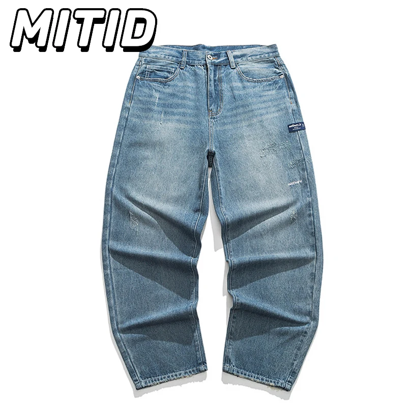Streetwear Vintage Jeans Men Fashion Straight Casual Loose Denim Pants Wide Leg Solid Japanese Washed Trousers Male Clothing
Streetwear Vintage Jeans Men Fashion Straight Casual Loose Denim Pants Wide Leg Solid Japanese Washed Trousers Male Clothing