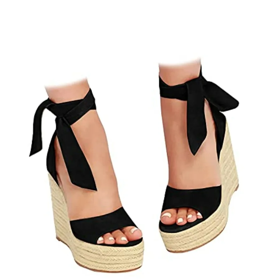 Womens Espadrilles Wedges Sandals Heels Open Toe Tie Lace Up Platform Ankle Strap Summer Dress Shoes
Womens Espadrilles Wedges Sandals Heels Open Toe Tie Lace Up Platform Ankle Strap Summer Dress Shoes