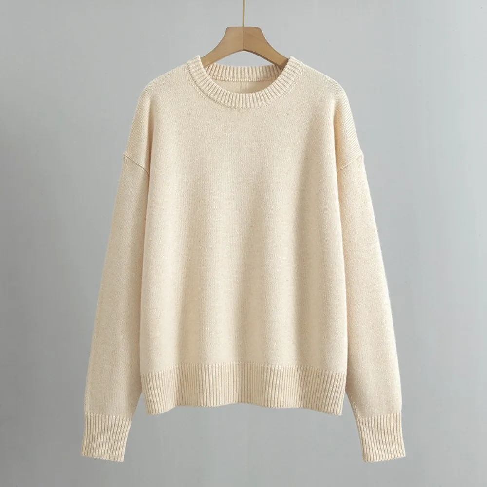 2023 New Autumn and Winter Thickened Cashmere Wool Round Neck Loose Lazy Style Knitted Sweater for Women
2023 New Autumn and Winter Thickened Cashmere Wool Round Neck Loose Lazy Style Knitted Sweater for Women