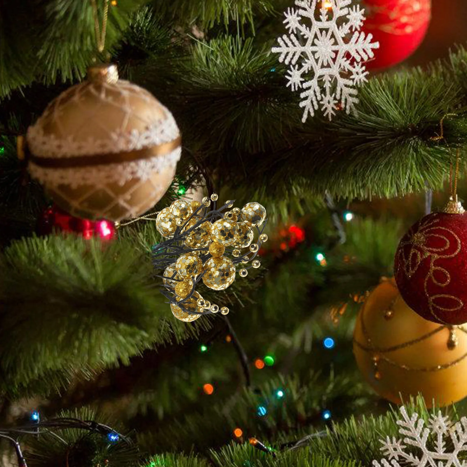 Golden Artificial Glitter Berry Stems Christmas Tree Decoration Branches Diy Wreath Holiday Home Wedding Decor Sparkling Xmas
Golden Artificial Glitter Berry Stems Christmas Tree Decoration Branches Diy Wreath Holiday Home Wedding Decor Sparkling Xmas