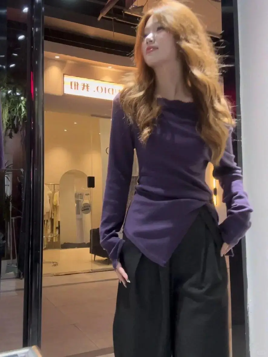 Beautiful Long Sve Irregular oulder T-irt Women's Autumn Pure Desire Slim Fit Waist Cinch Split Base Top Korean Sle ...
Beautiful Long Sve Irregular oulder T-irt Women's Autumn Pure Desire Slim Fit Waist Cinch Split Base Top Korean Sle ...