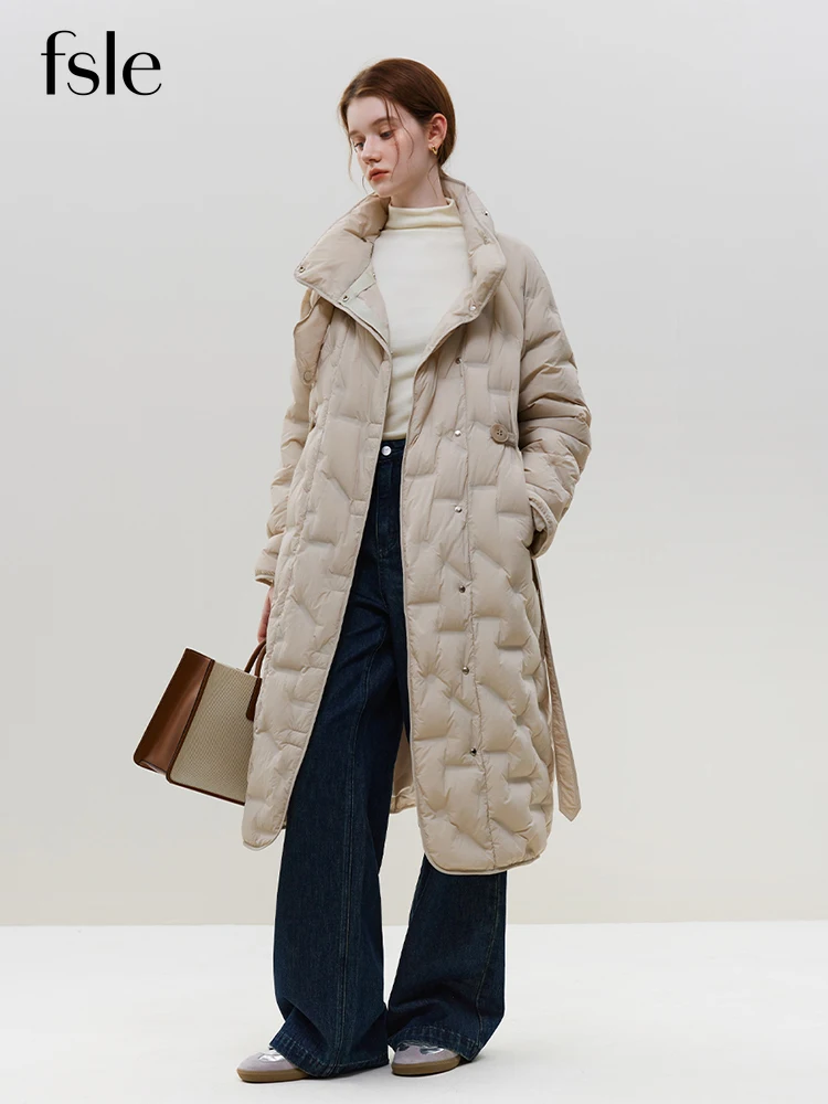 FSLE 168G Filling Capacity Oatmeal Khaki Women Windbreaker Mid-length Down Coats Belt Design Stand Collar White Duck Down Jacket
FSLE 168G Filling Capacity Oatmeal Khaki Women Windbreaker Mid-length Down Coats Belt Design Stand Collar White Duck Down Jacket